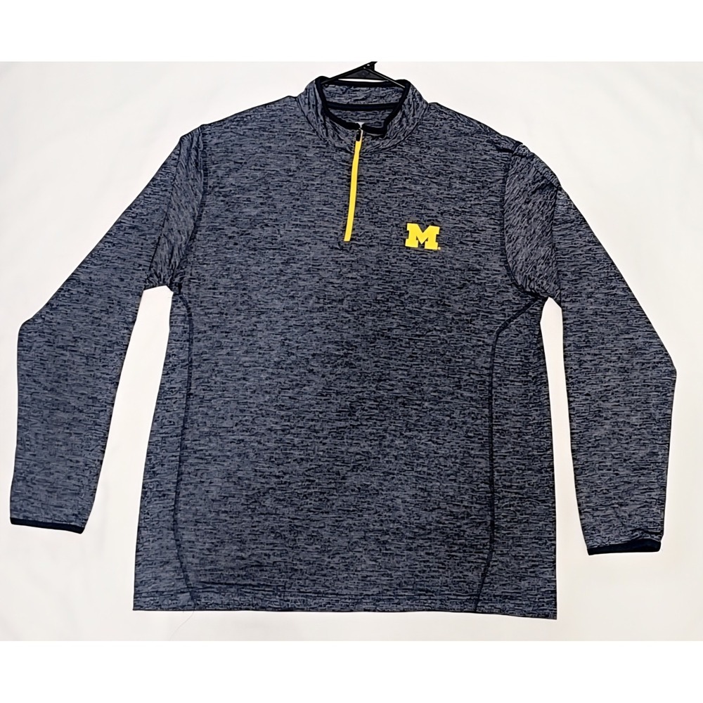 Michigan Men's Colosseum Navy Quarter-Zip lightweight activewear XL - Picture 1 of 9